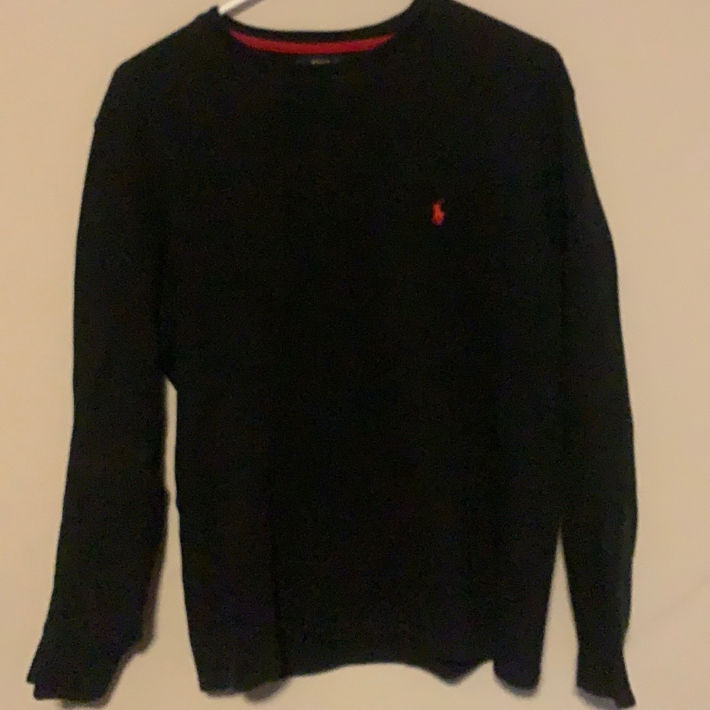 Mens thermal long sleeve polo